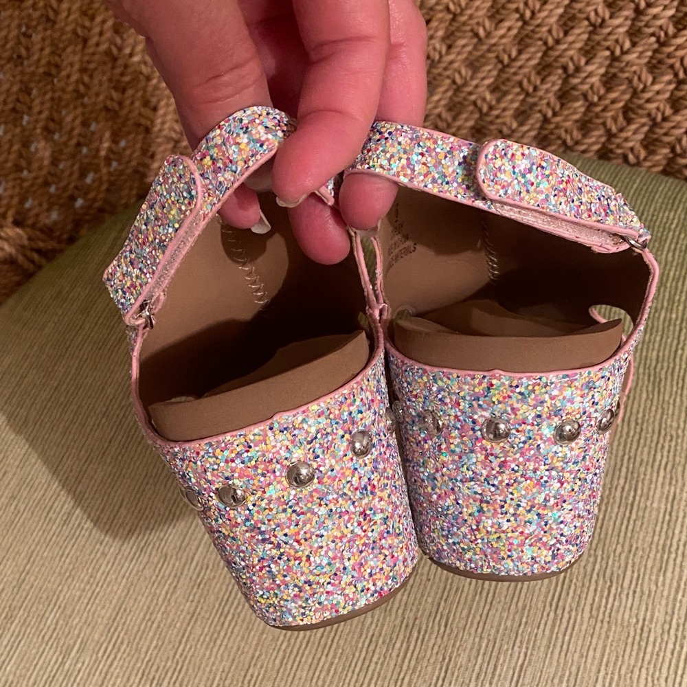 Corkys Pink Multi-Color Confetti Wedges. Good Condition. Size 6 Gorgeous Sandals - Picture 9 of 10